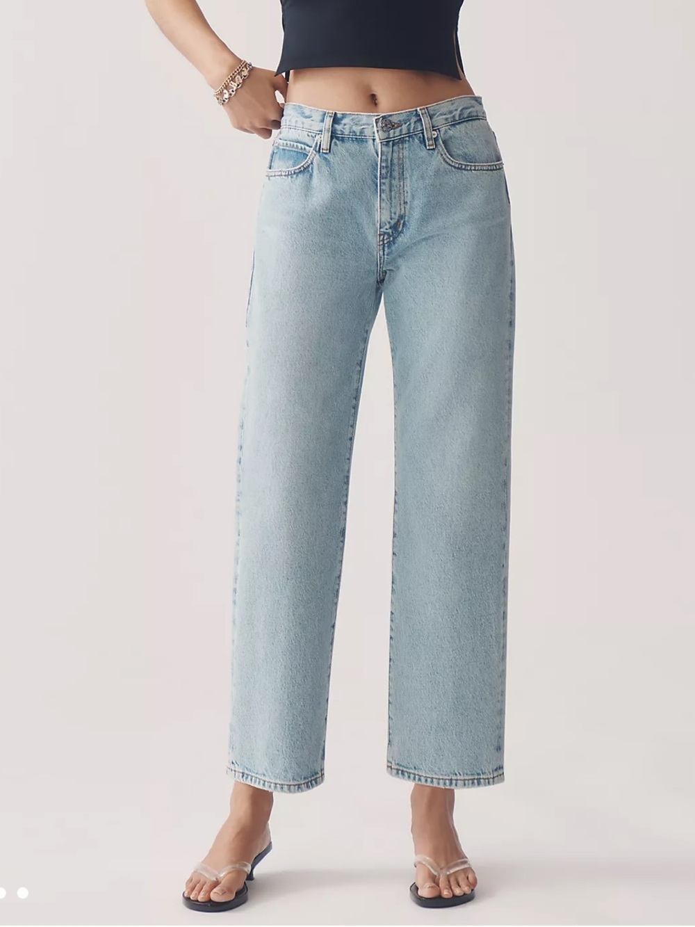 FRAME The Hang Ankle Straight Leg in Johanna Size 28